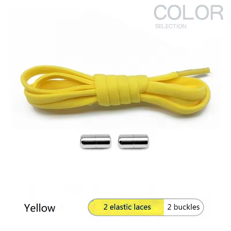 4Pcs/1Pair 100cm Elastic No Tie Shoelaces Metal Lock Shoe Laces For Kids Adult Sneakers Quick Shoelaces Semicircle Shoestrings - Image 18