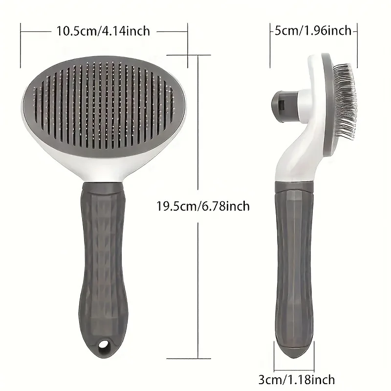 1 Pack Self-Clean Pet Slicker Brush, One Button Grooming Comb for Long Short Hair Dogs Cats