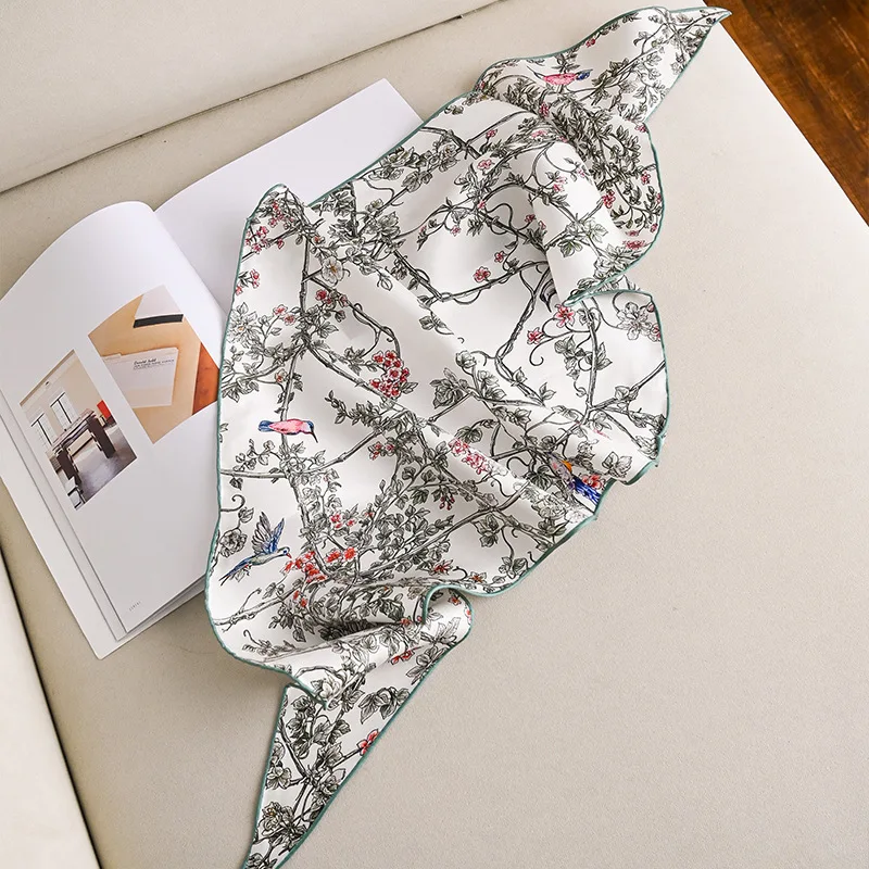 

Шелковый шарф-платок 2026 года, весенняя коллекция, 100% шелк, форма бриллианта