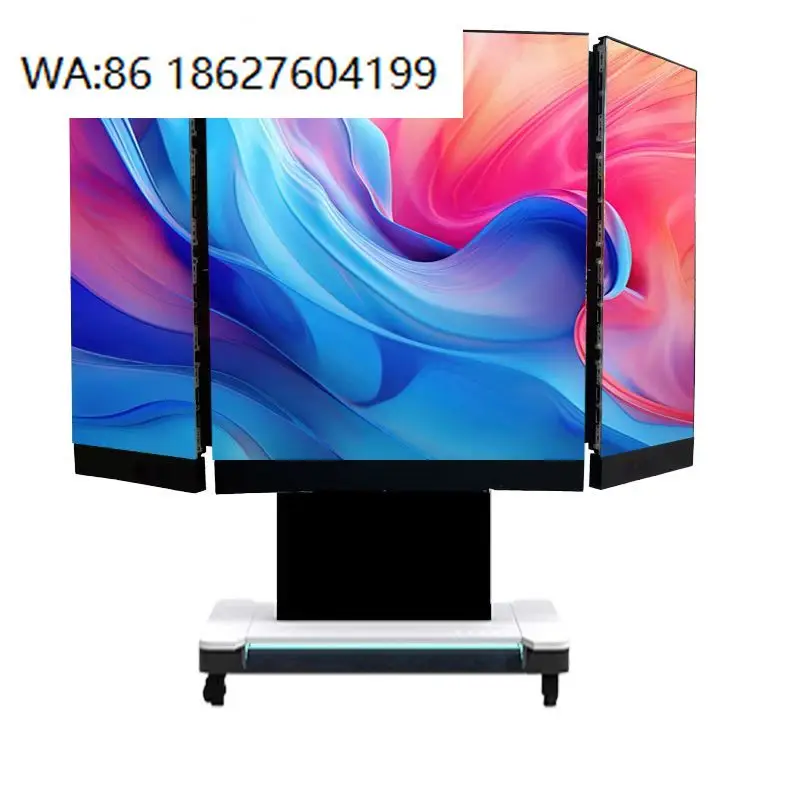 Vertical Lifting Folding LED Poster Stand Indoor TFT Digital Advertising Display Screen