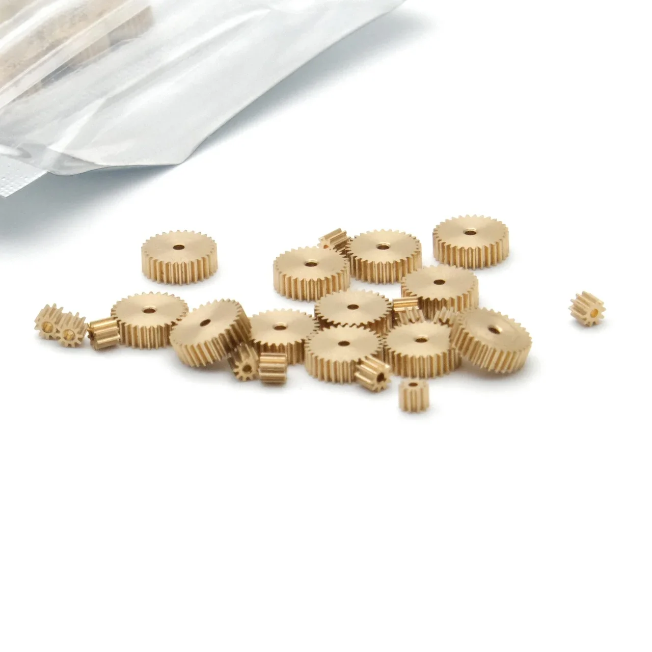0.2M 0.8/1/2mm Brass Spur Gears 8/10/12/15/20/30/40/60 Teeth DIY Miniature Models MINI Car Model Parts