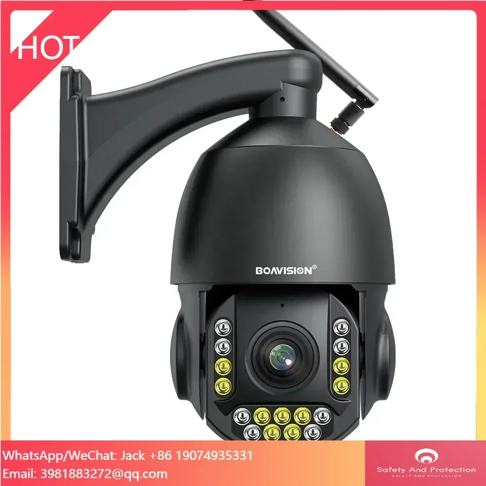 

Vehicle Tracking / AI Human Tracking 8MP 4K Camera 30X Zoom 4G / POE / WiFi Security Surveillance Camera Full Color Night Vision