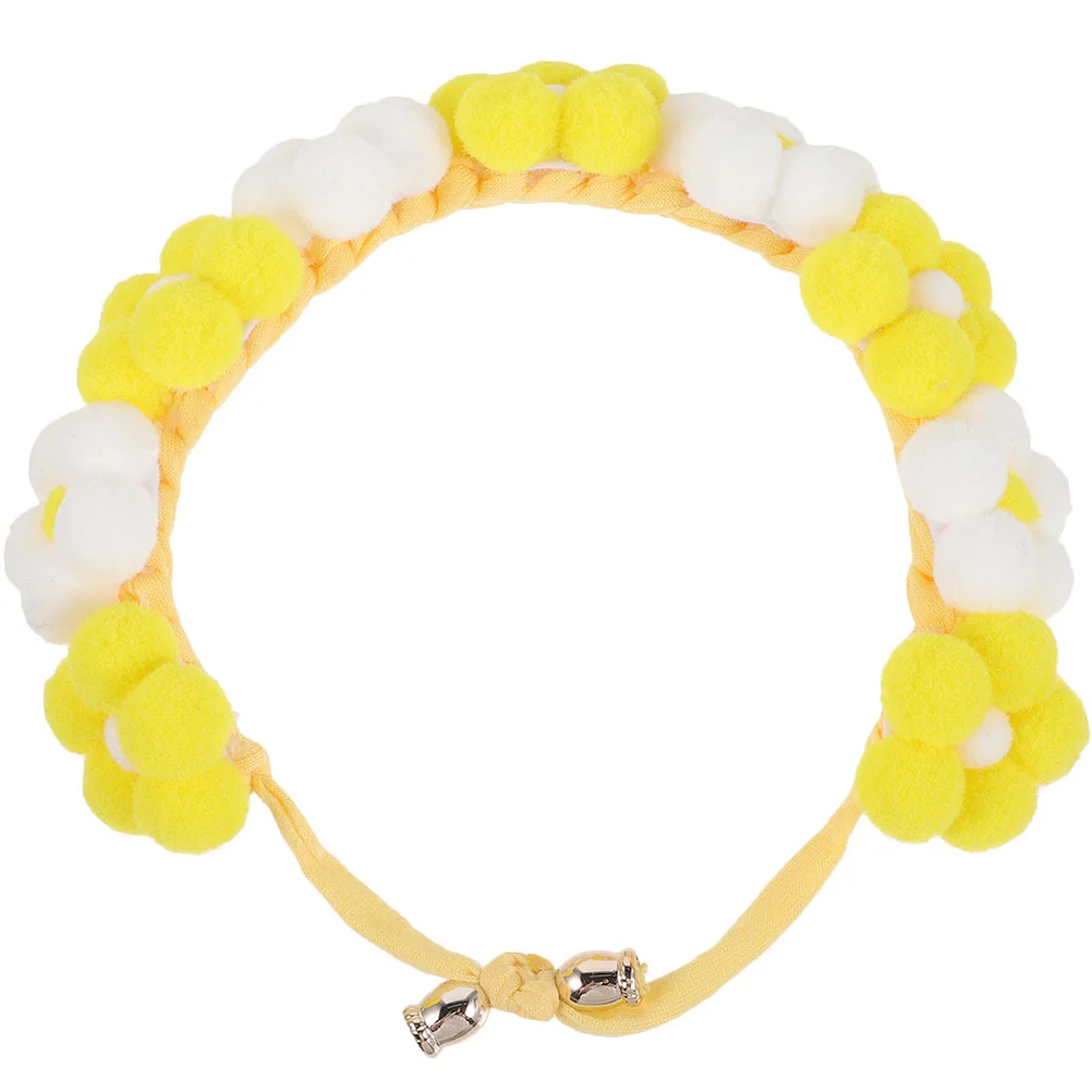

Floral Pet Collar for Cats and Dogs Adjustable Comfortable Skin-Friendly Decorative Neck Collar for Parties Photo Shoots