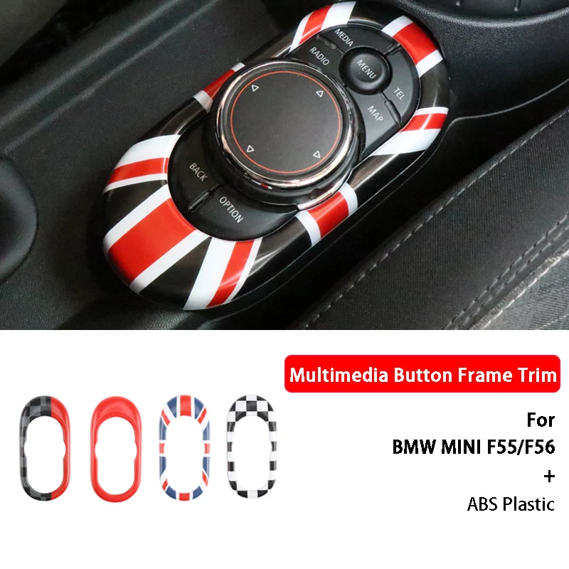 

Car Interior Center Console Multimedia Panel Button Decorative Shell Cover Stickers For M coope r F 55/F 56 Car Styling