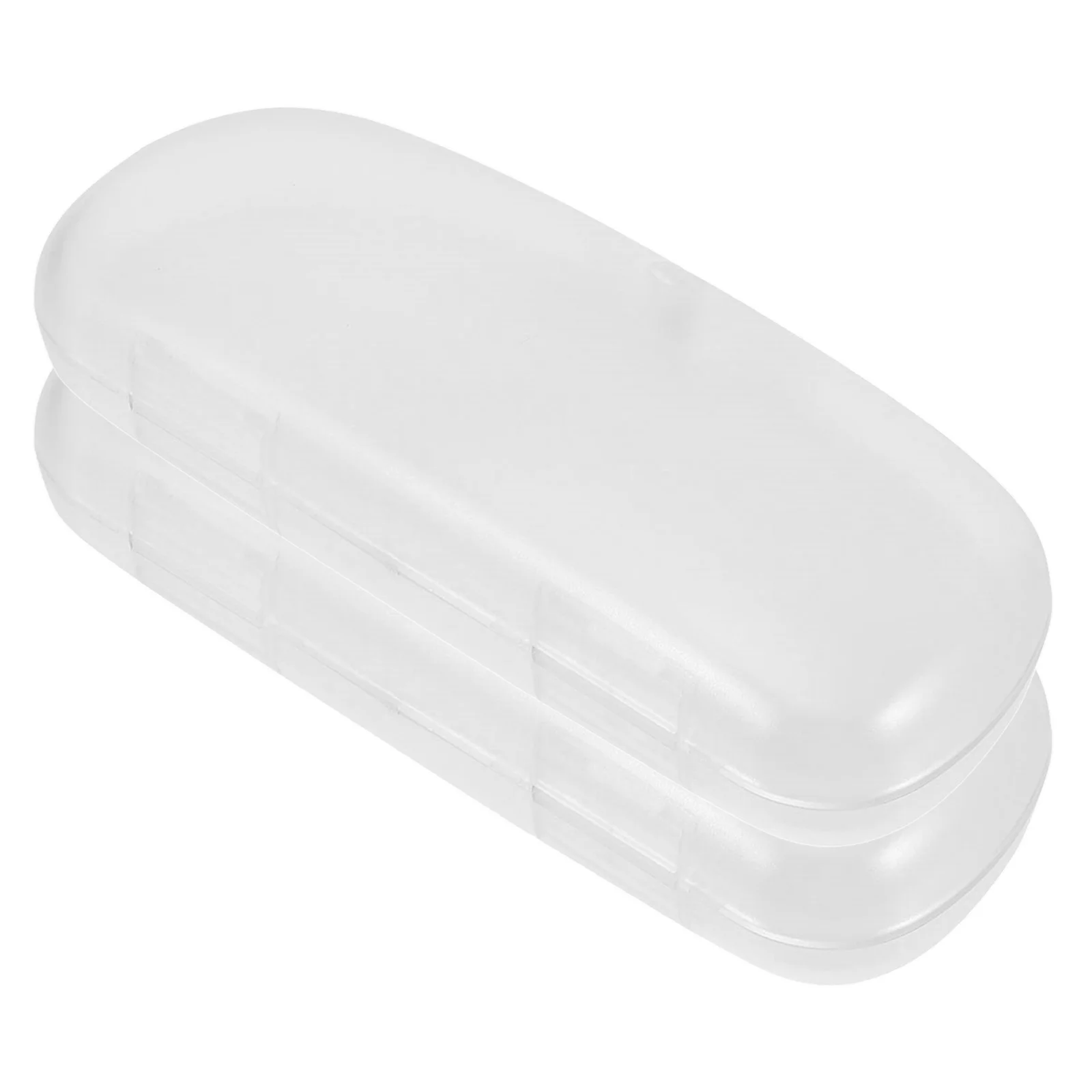 

2Pcs PVC Glasses Case Translucent Frosted Eyeglasses Box Scratch Resistant Portable Storage Protector for Everyday Use