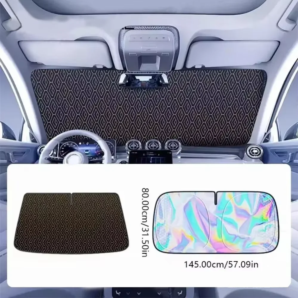 5-Layer Car Windshield Sun Shade Cover Foldable Thicken Front Window UV Refletive Sunshade Curtain Sun Protection Cover
