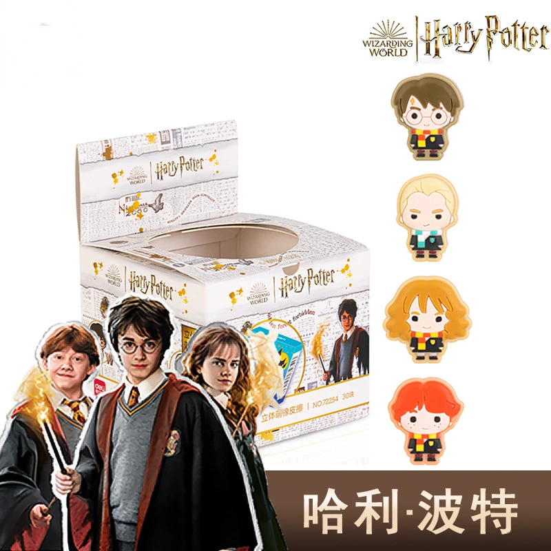 Harry Potter Eraser Hogwarts Kawaii Cartoon Character Hermione Malfoy Ron School Student Stationery Children Toy Gift Wholesale