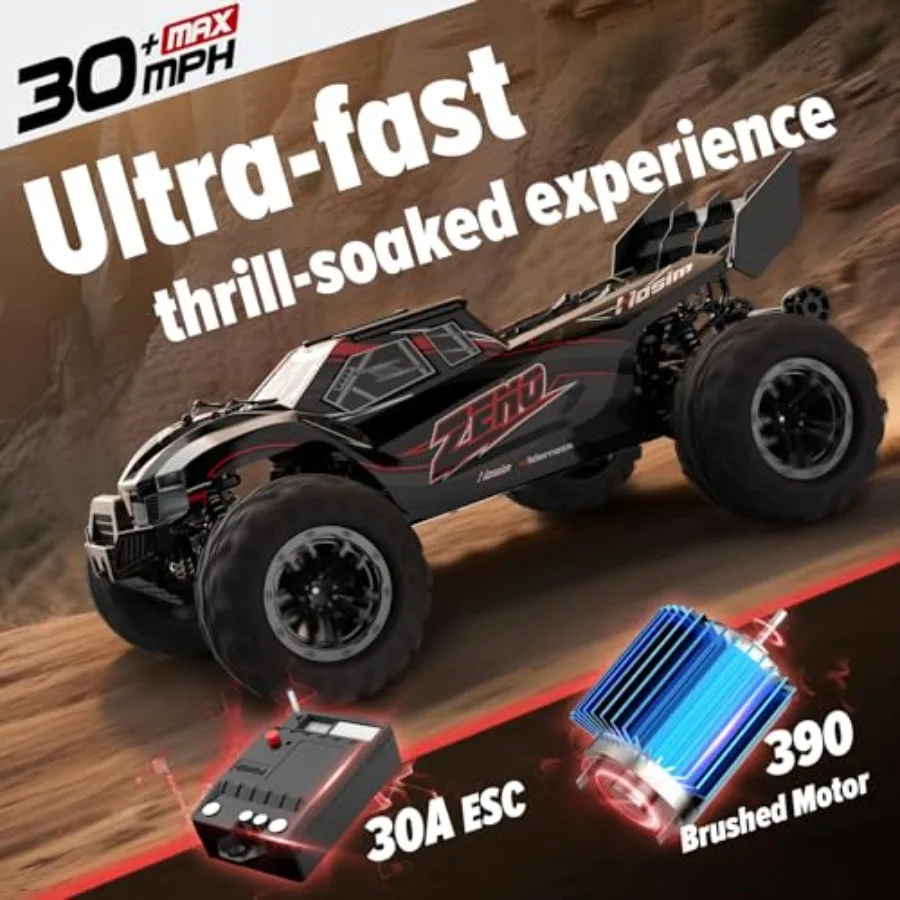 1:10 RC Cars for Adults and,ABS Plastic, Black, 68+KMH Brushless High-Speed Remote Control Car