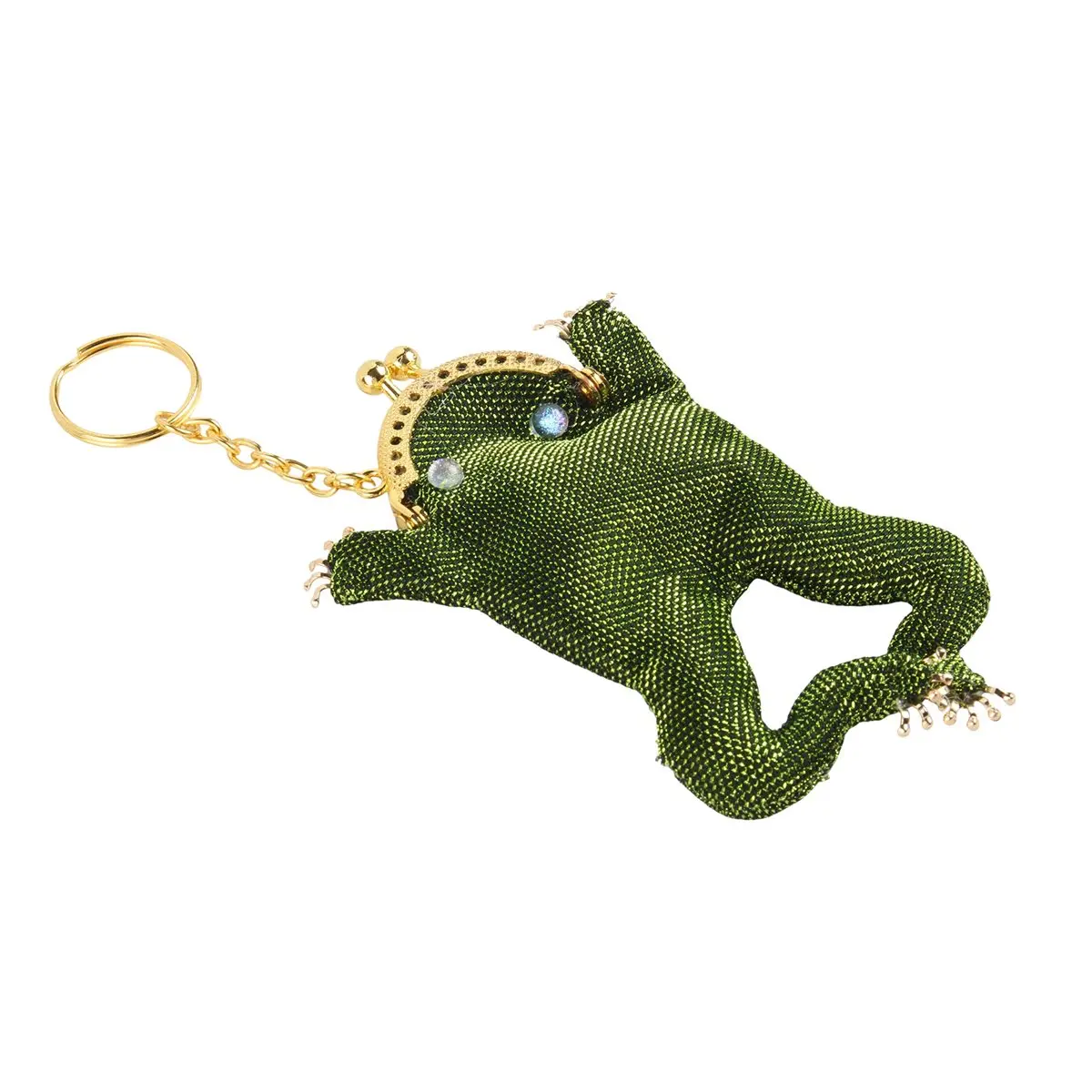 2026 New Tool Charming Frog Coin Purse, Kiss Lock Small Pouch Earbuds Keychain Bag Charm, Cute Amphibian Accessory Container