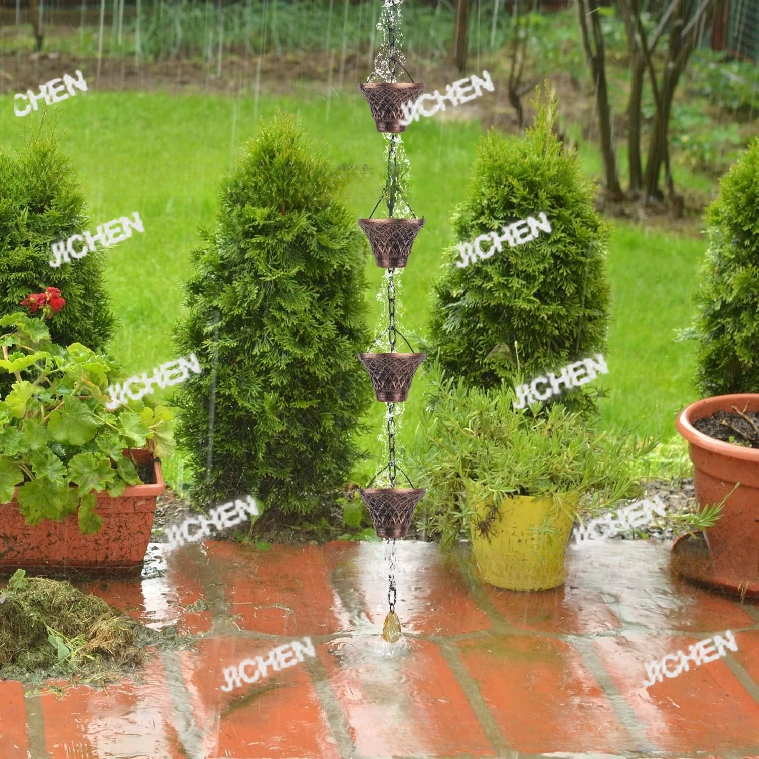 

XH дождевая цепь 2,8 метра водосточная труба переключатель наружное украшение металлическая медная решетка дождевая цепь