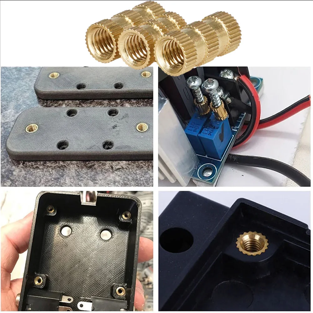 M2 M2, 5 M3 M4 M5 M6 M8 M10 Nakrętki metryczne mosiężne formowanie wtryskowe podwójne miedziane nakrętki do mocowania drukarki 3D
