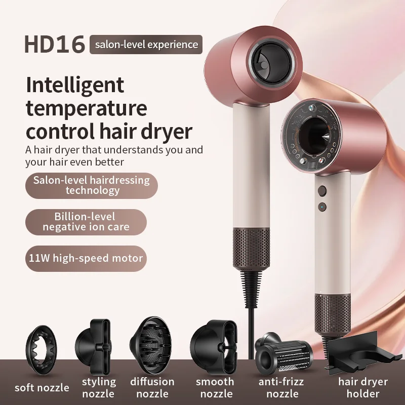 

1700W Home negative ion silent HD16 hair dryer intelligent sensing, easy hair care say goodbye to hot hair troubles