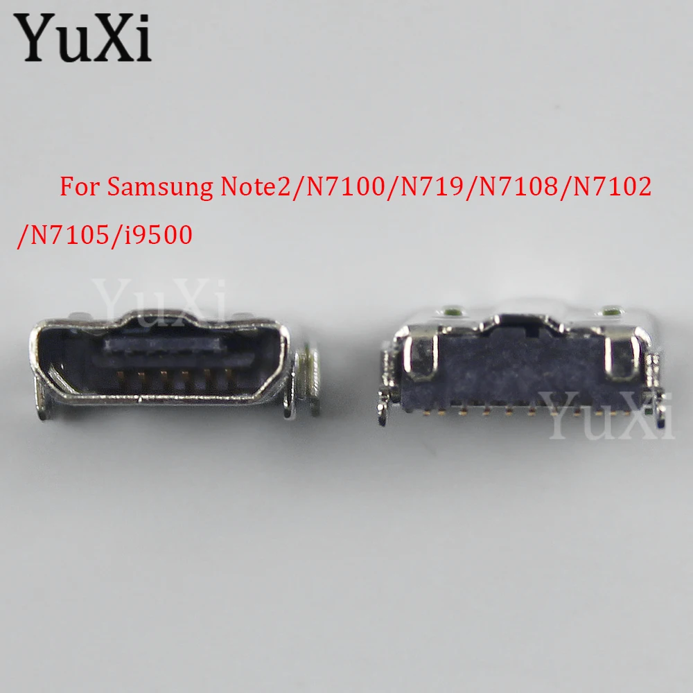 Conector de puerto de carga Micro USB, enchufe trasero de 11 pines para Samsung Note 2, N7100, N719, N7108, N7105, N7102, i9505, i9500, i9502, 10 unidades