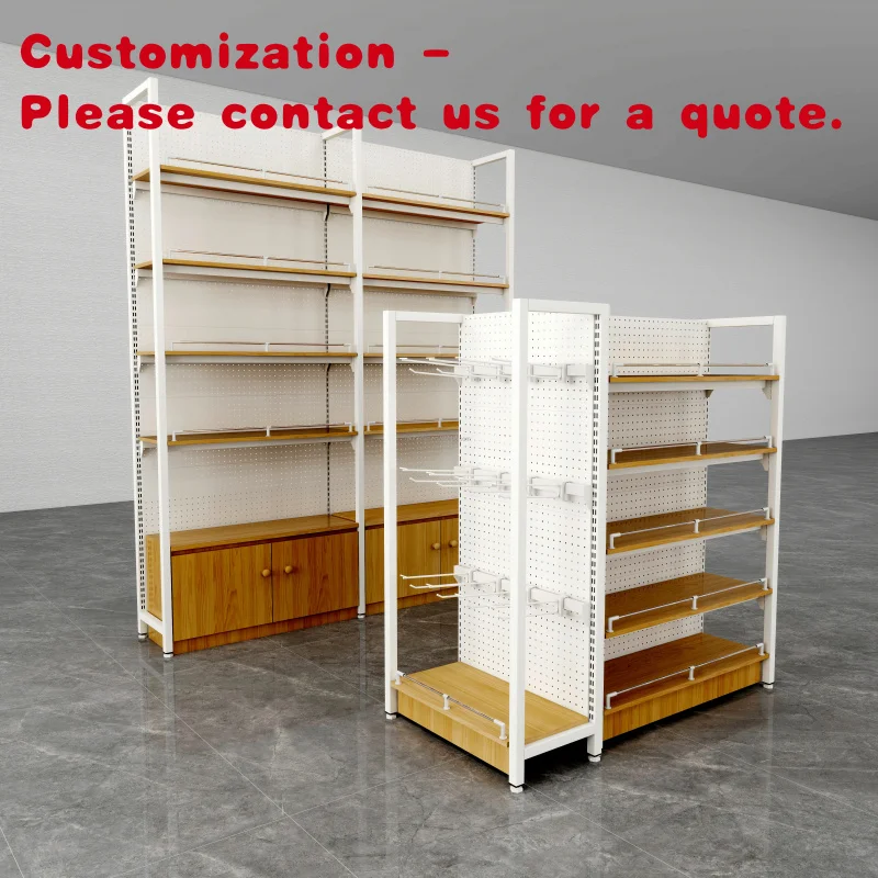 custom.Custom Single-Sided Lightweight Steel-and-Wood Display Stands Convenience Store Retail Solutions