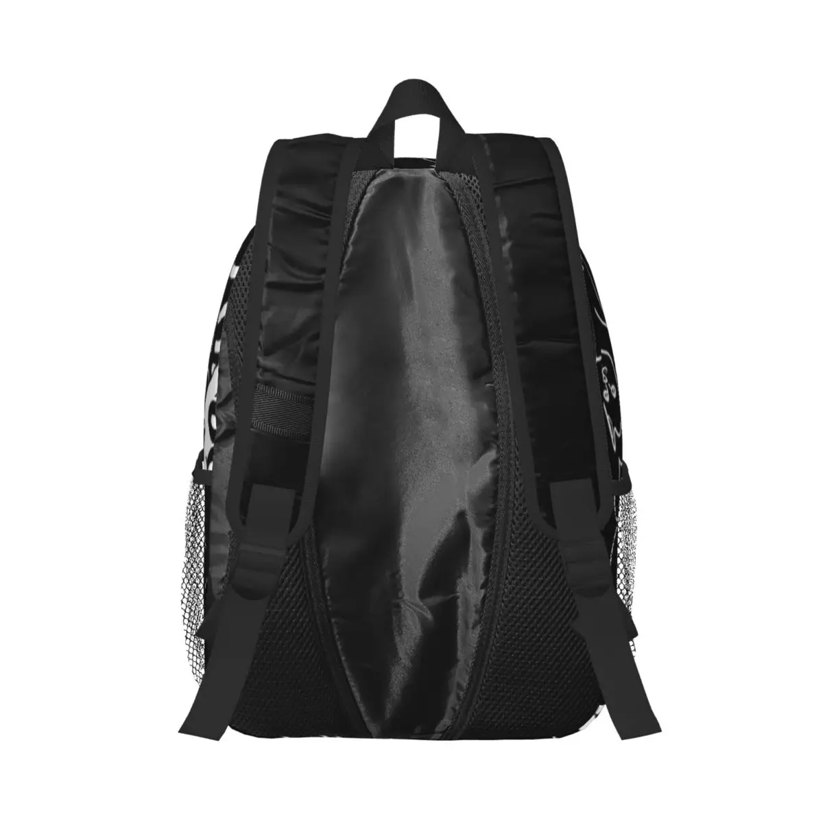 Mochila escolar con diseño de líneas de color negro para mujer y adolescente, bolsa de viaje para ordenador portátil