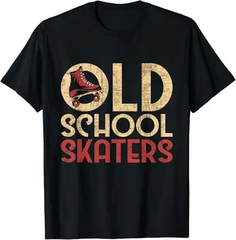 Old School Skaters - Roller Skating Roller Derby Skates T-Shirt