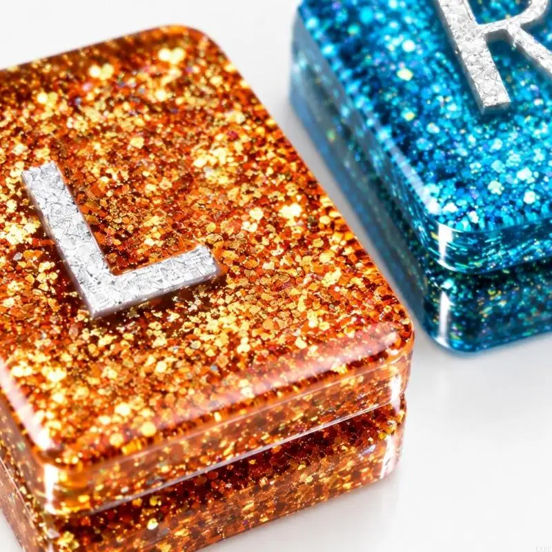 Radiographic Side Marker Pair with Individual Left and Right Signs, Two Markers Featuring a Distinctive Shimmer-Filled KXRE