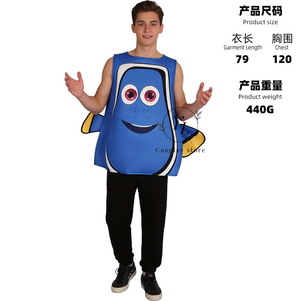 Grappige Nemo Clown Vis Cosplay Kostuum Dory Clown Vis Cosplay Onderwater Mobilisatie Halloween Grappig Kostuum Voor Vrouwen Mannen YL
