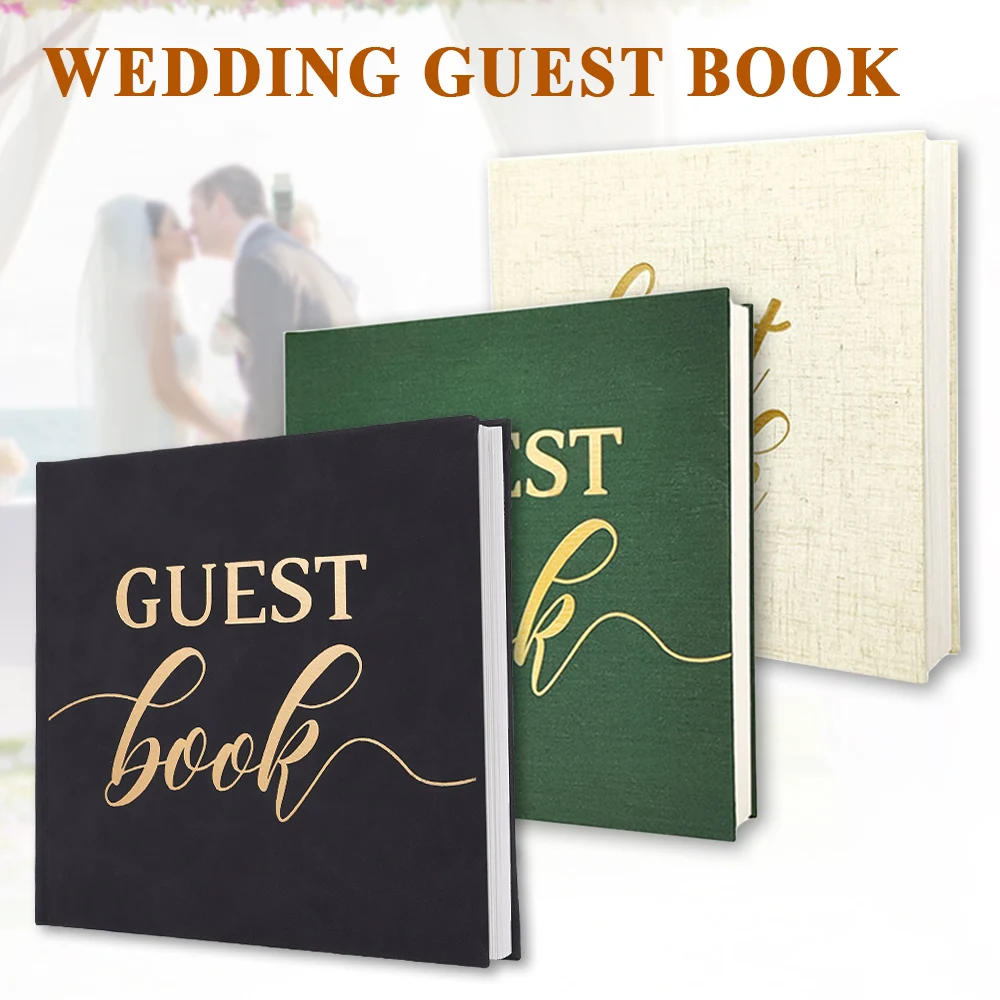 Libro de invitados de boda, libro de mensajes Heartfelt, recuerdo de aniversario, álbum de fotos conmemorativo, recepción de firma, celebración de matrimonio