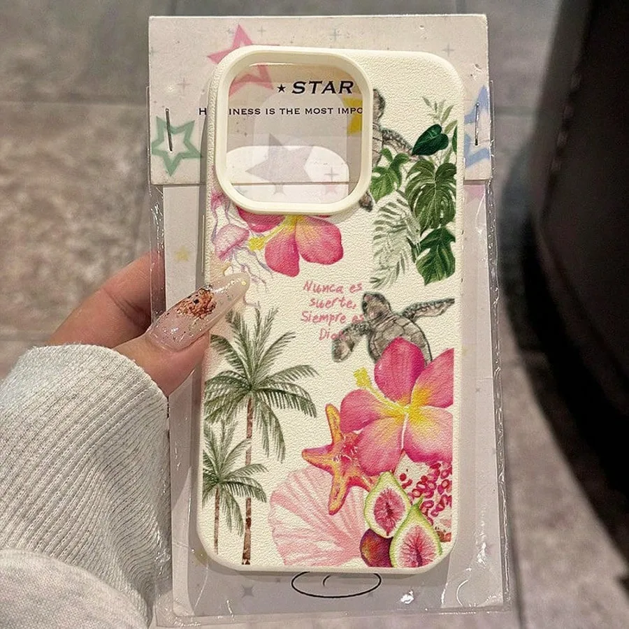 Coque de téléphone en TPU motif tropical (plage, cocotier, tortue marine) pour Xiaomi 15T 14T 13T Pro 15 14 13 Poco F7 F6 X7 X6 X5