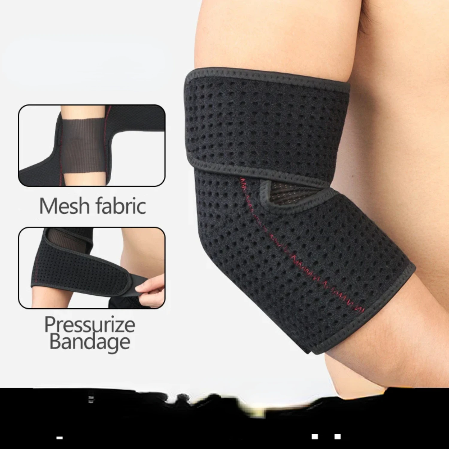 Ultimate Comfortable and Breathable Adjustable Arm Sleeve Elbow Support Bandage - Single Pack providing Maximum Flexibility and 