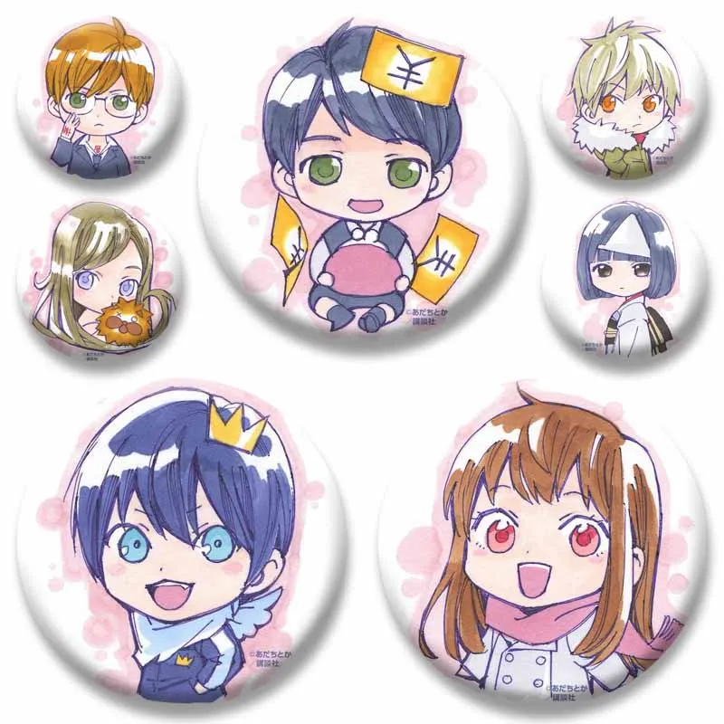 Cartoon Character Iki Hiyori Yukine Yato Badge Noragami Anime Enamel Pins Snap-in Brooch on Backpack Clothes Jewelry Accessories