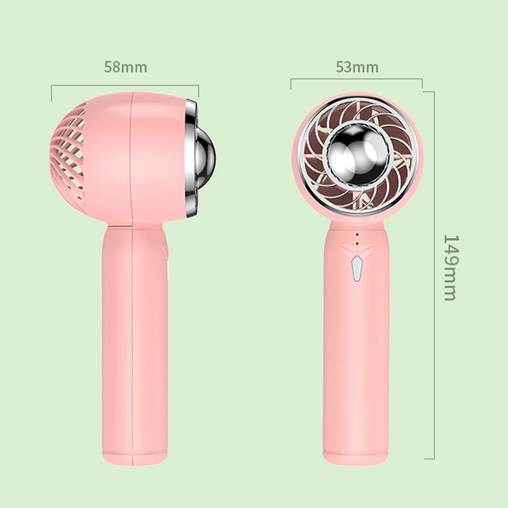 Mini Portable Fan USB Rechargeable Cooling Handheld Fan Three Speed Adjust Ventilador Cooler Outside Travel Artifact,B