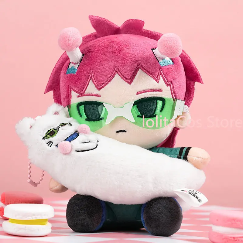 Genuine in Stock Saiki Kusuo Kawaii Cat Plush Doll Anime Stuffed Toy Keychain Bag Charm Pendant Cotton Figure Birthday Gift view 4
