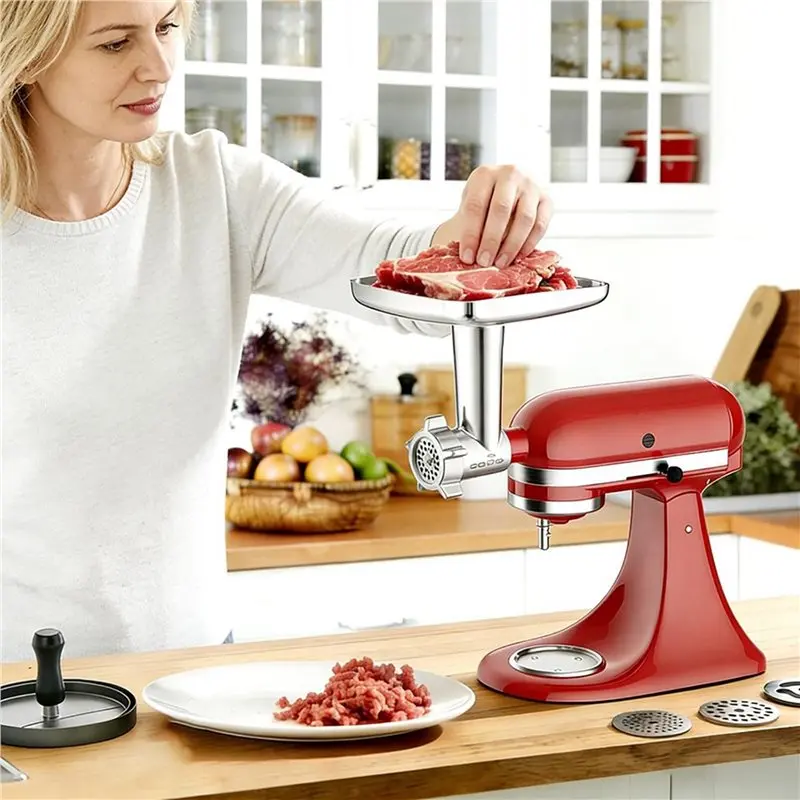 A67M-For KAMJUNTAR Meat 16-Piece Food Grinder& Sausage Maker Set Attachment For Kitchenaid Stand Mixer
