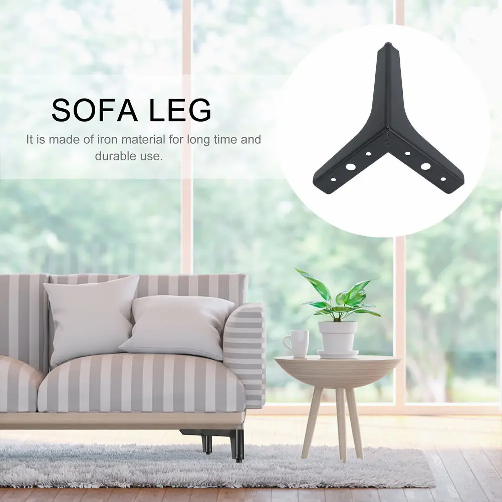 Iron Furniture Leg 1 Piece Heavy Duty Thickened Support Foot for Sofa Bed Cabinet Coffee Table TV Stand Home Decor