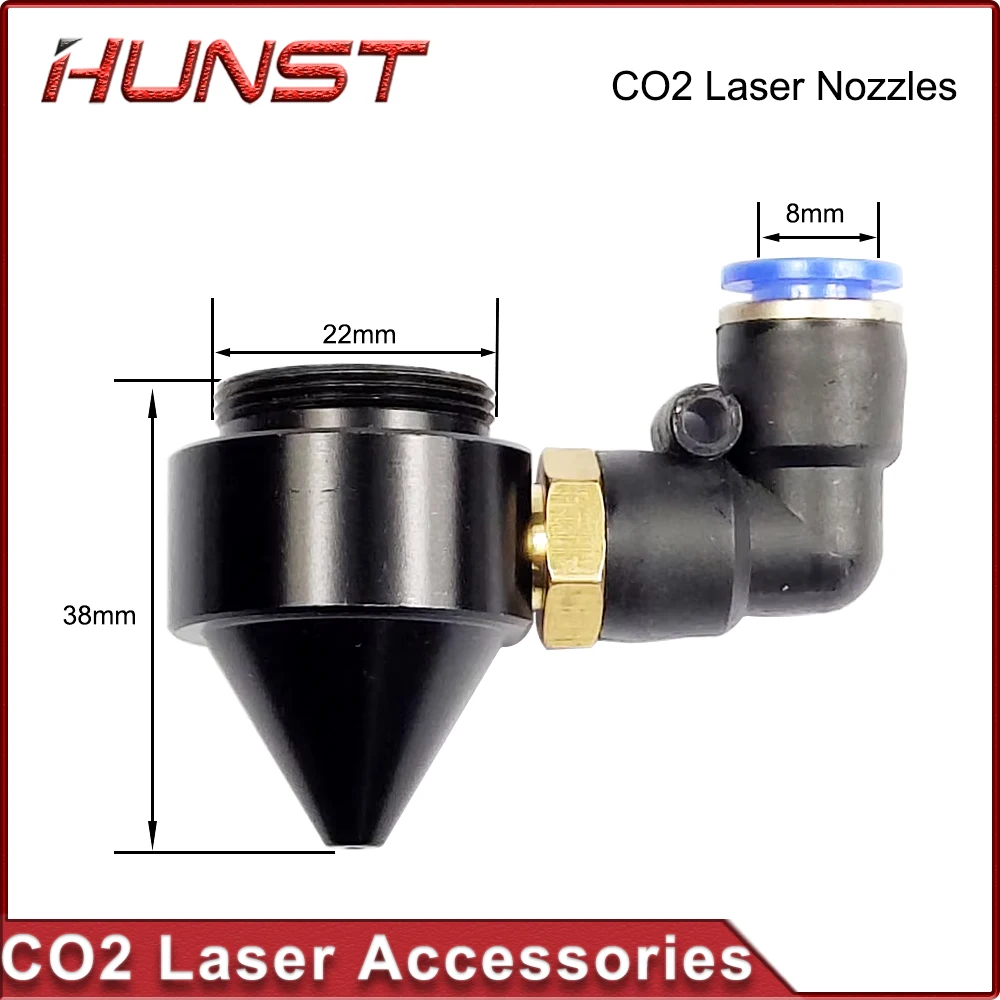 HUNST Co2 Laser Air Nozzle for Dia.20 FL50.8mm Focus Lens for Laser Head at CO2 Laser Cutting Machine