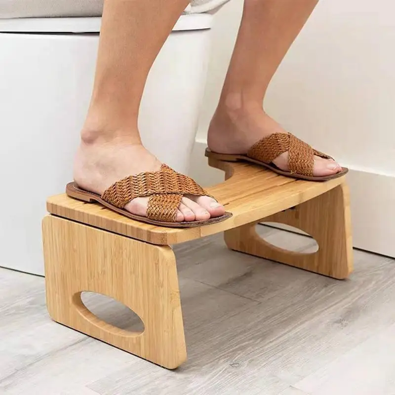 

Foldable Toilet Stool Bamboo Toilet Squat Stool Mini Toilet Seat Stool pregnant woman elder foot stool Bathroom Accessories