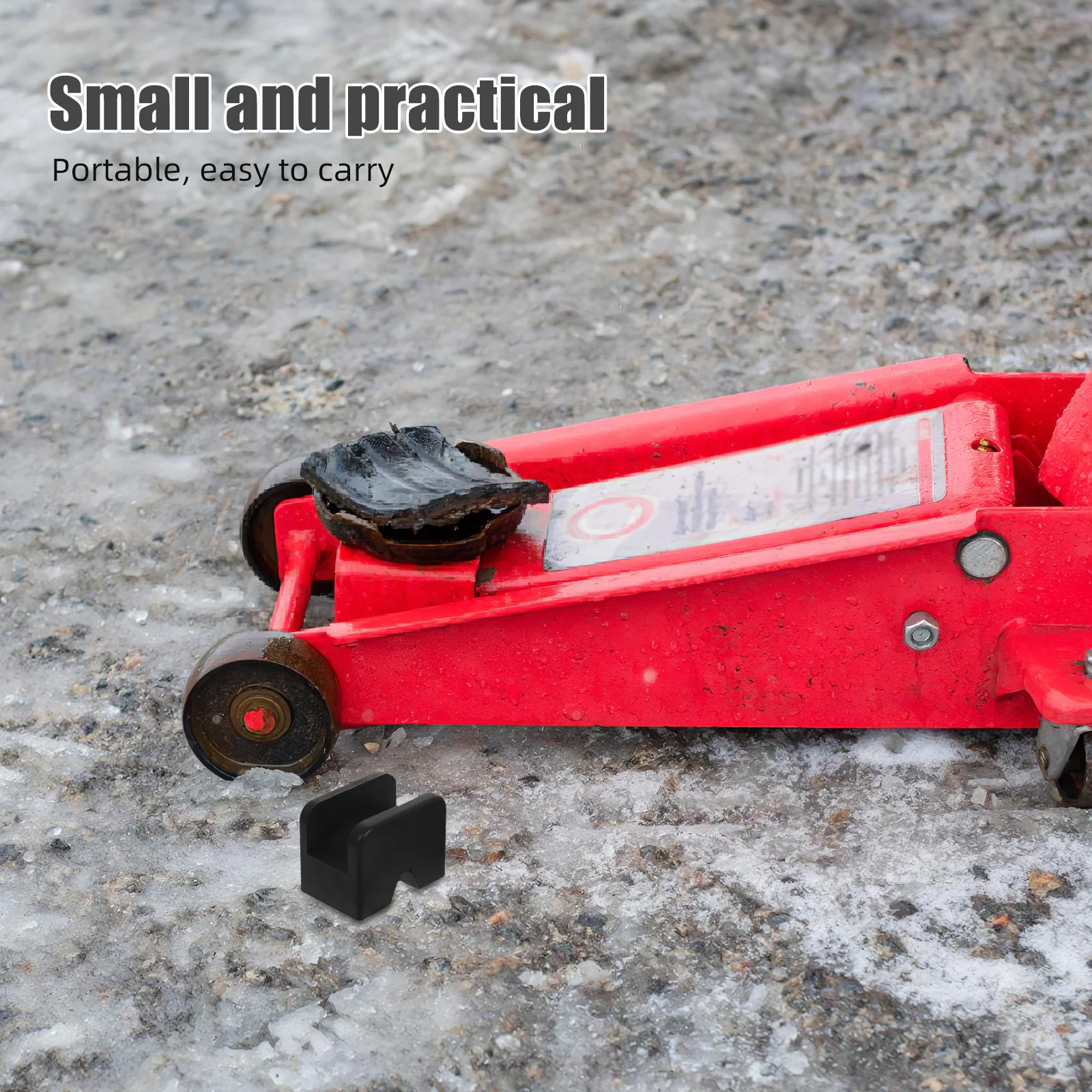 

2Pcs Jack Rubber Cover Universal Frame Stand Pad Durable Support Sleeve Black for 2-3 Ton Jack Automotive