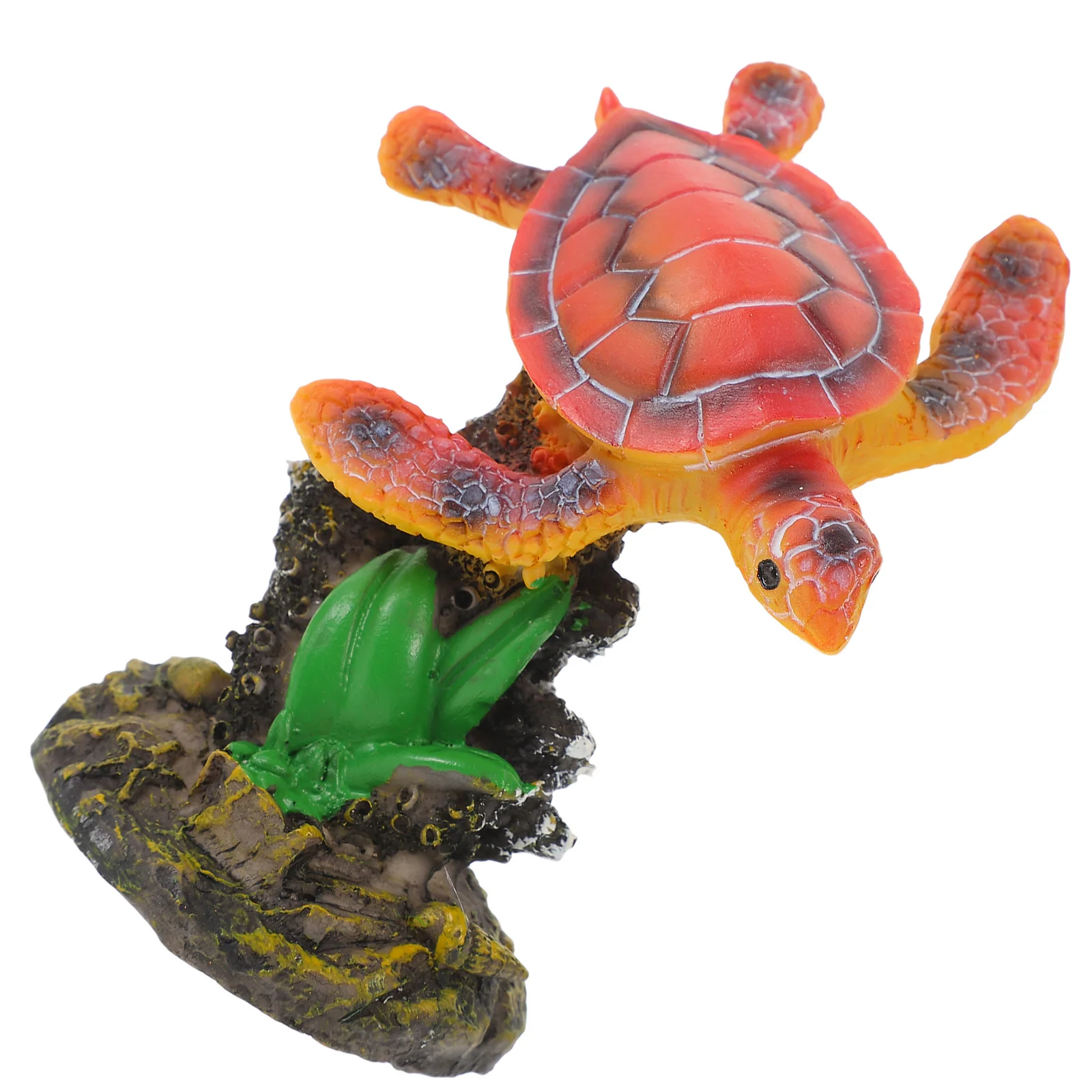 

Small Sea Turtle Decor Realistic Plastic Marine Animal Statue for Aquarium Fish Tank Landscape Enhancement Cute Underwater