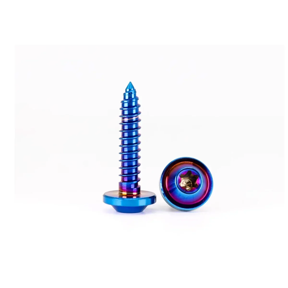 Titanium Alloy Flying Saucer Head Internal Plum Blossom Self Tapping Nail/ Self Tapping Large Head Modification Bolt image 2