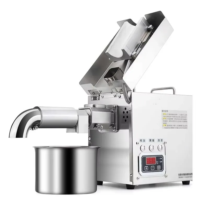 Mini máquina automática de prensado de aceite de tornillo frío de acero inoxidable, máquina de prensado de aceite de semillas Baobab, mantequilla de nuez, cacao, coco y maní