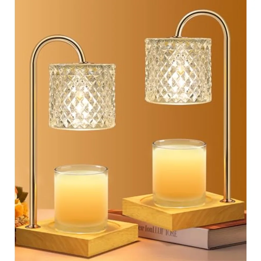 

2 Pack Candle Warmer Lamp with Timer and Dimmer, Perfect Housewarming and Birthday Gifts for Women and Mom, Stylish Home Decor