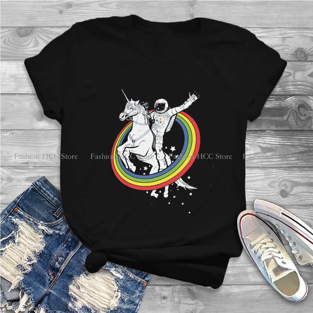 Epic Combo Round Collar TShirt Cute Unicorn Cartoon Original Polyester T Shirt Women Clothes Fashion