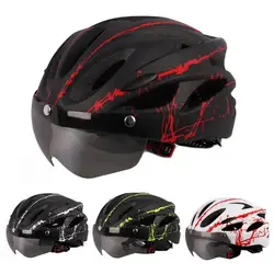 Unisex Adult Ultralight Bicycle Cycling Helmet With Goggles Moto Cross Helmet Integrally-molded Riding Helmet For Outdoor Sports