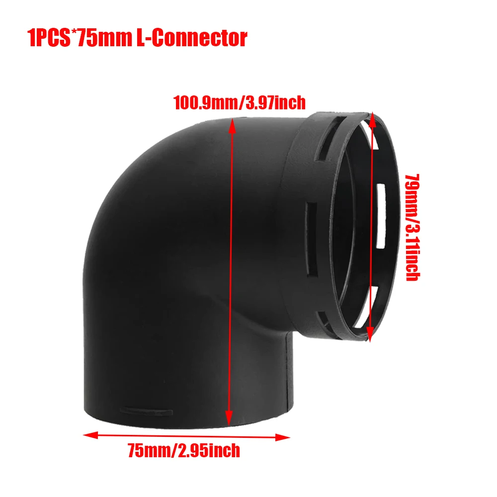 75mm Diameter 1/2M Lengte Lucht Diesel Kachel Duct Pijp Buis Slang Uitlaat Uitlaatverbinding Connector voor Webasto Eberspaecher