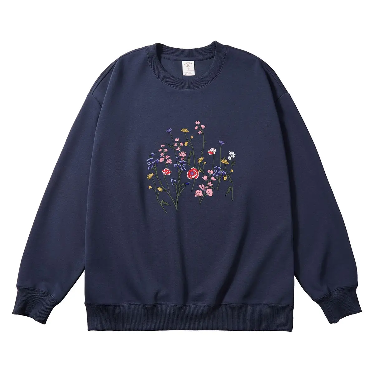 Oversized Women's Pullover Color Flowers Graphic Woman Tops Female Sweatshirt Round Neck Long Sleeve Autumn Winter Clothes