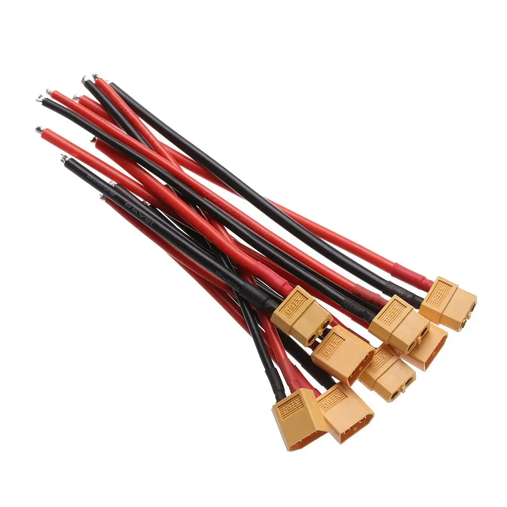 10CM/15CM XT60 plug Silicone Wire XT60 Female / male Battery Connector Plug with Silicon 12 AWG/14 AWG Wire