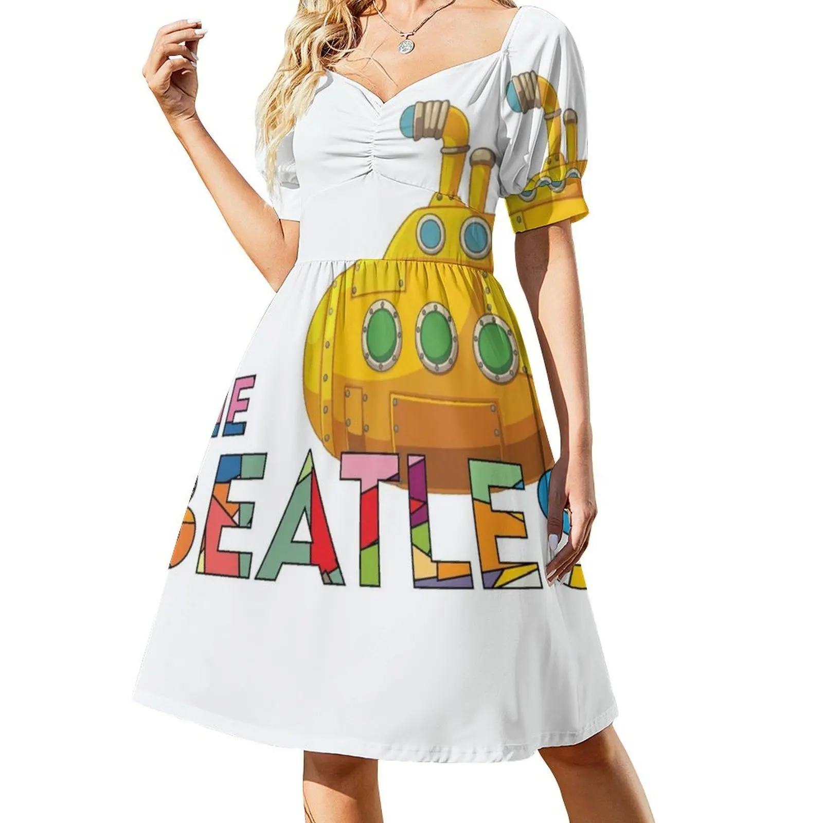 فستان بوهيمي عتيق بأكمام منتفخة أو خيارات بدون أكمام للنساء ملابس نسائية موسيقية #2