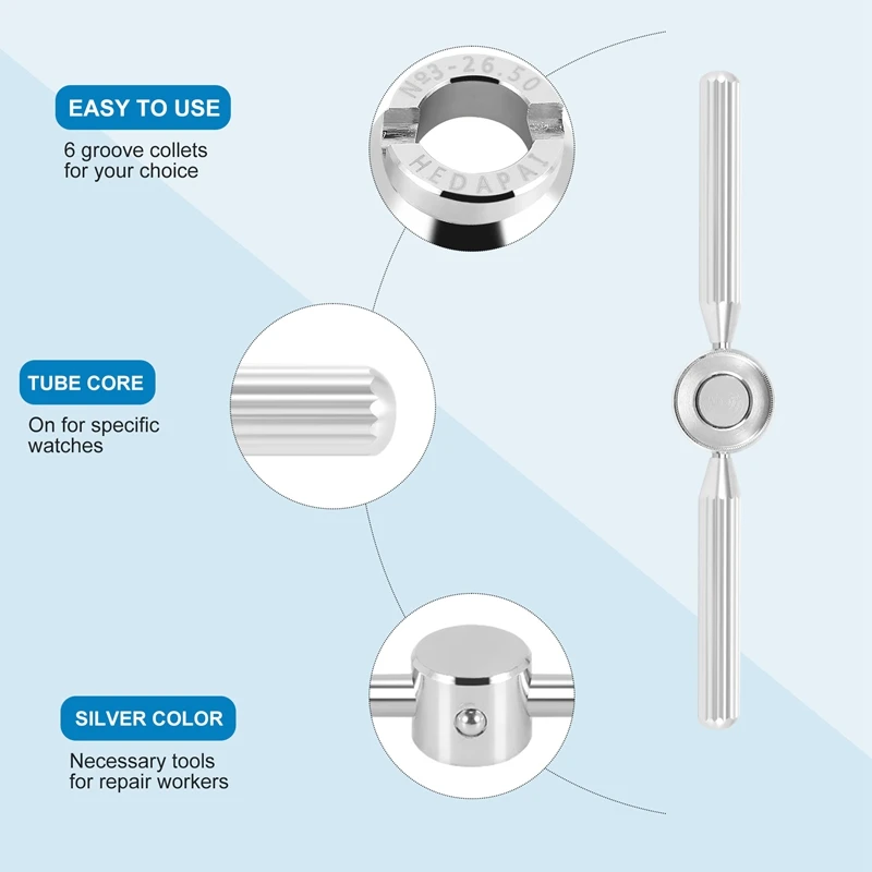 Jam tangan pembuka profesional, 7 buah jam tangan pembuka belakang Kit pembuka, jam tangan alat perbaikan membuka dan memasang sekrup untuk Rolex/Tudor