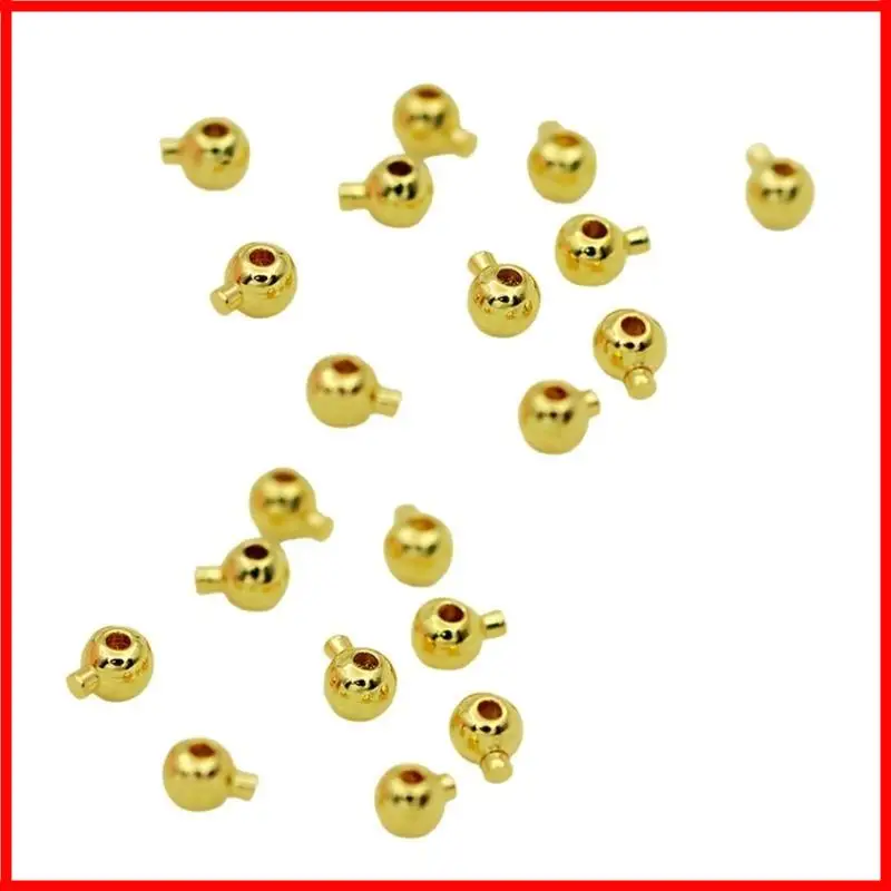 3XUA 20pcs Round Bracelet Clasp Set Positioning Beads for Custom Jewelry Making