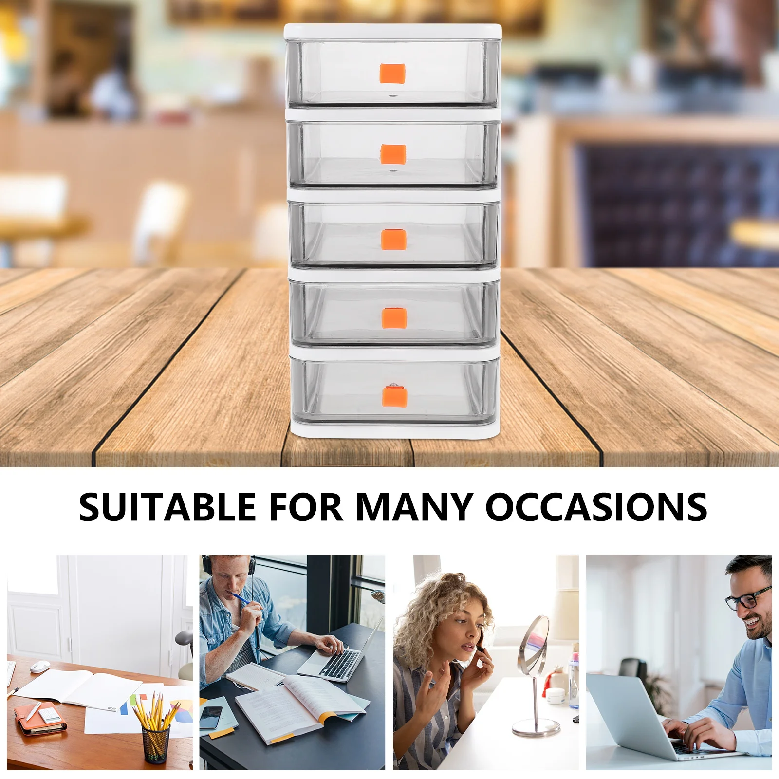 

Drawer Storage Box Organizer for Desk Desktop Stationery Pp Organizers Folder Holder Office Organiser