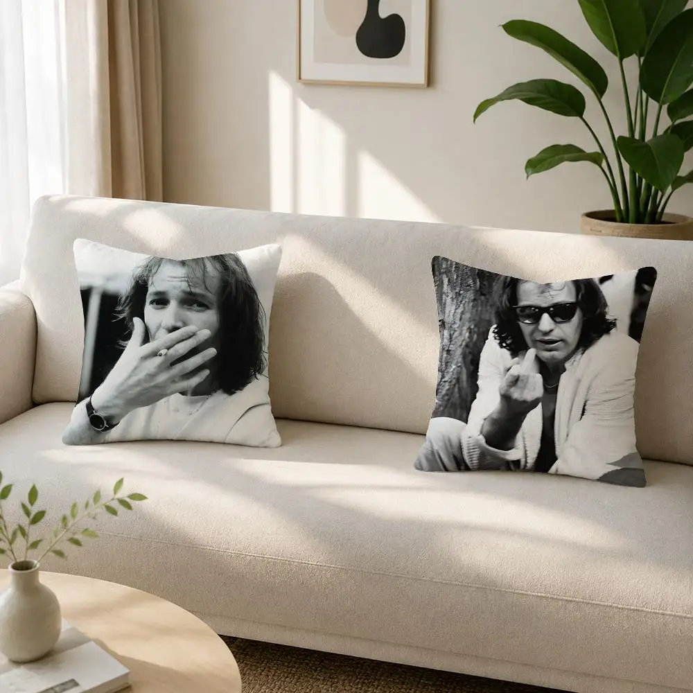 Singer Vasco Rossi Cushion Cover Soft Plush Cushion Covers Fluffy Throw Pillow Cases for Sofa Bedroom Home Decor