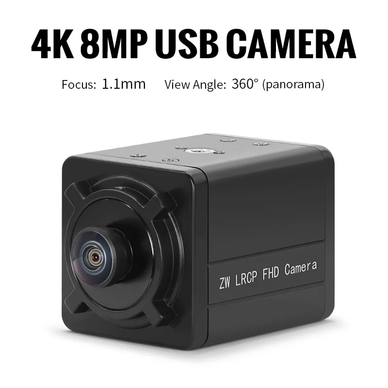 14209 5600 imx334 4K 1.1mm 360degree panorama lens CMOS sensor MJPG 30fps UVC 8MP USB hd camera for industrial vision