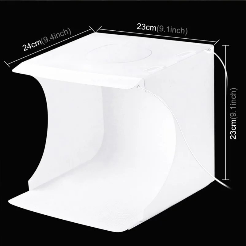 20cm Mini 2 LED Panels Folding Portable 1100LM Light Photo Lighting Studio Shooting Tent Box Kit with 6 Colors Backdrops gallery 2
