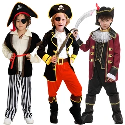 Children's Halloween Pirate Costumes for Boys Kids Children Pirate Costume Fantasia Infantil Cosplay Clothing